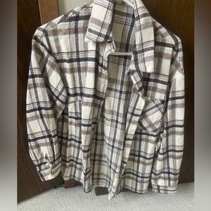 Brown and tan shacket. Never worn. Size small